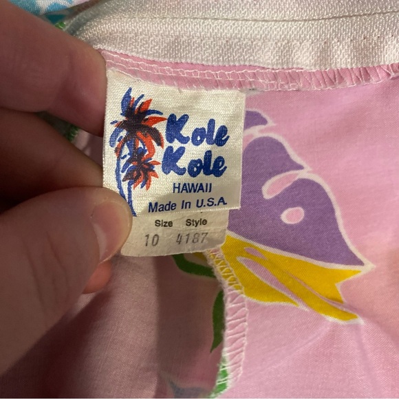 Vintage Hawaiian dress made by Kole Hole Hawaii size 10 - Picture 7 of 8